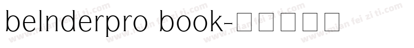belnderpro book字体转换